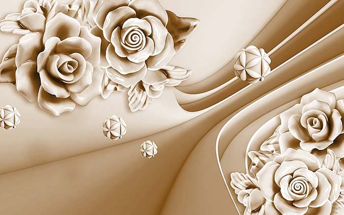 Glittering Bouquet pattern detail