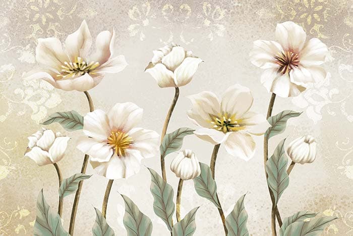 White Blossoms pattern detail