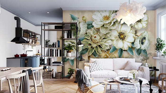 Flower Basket shown in a room