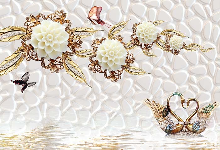 White Blossom pattern detail