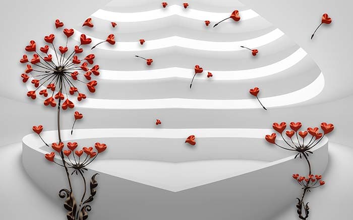 Heart Petals pattern detail