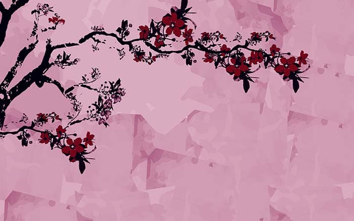 Blooming Beauty Pink Shades Wallpaper pattern detail
