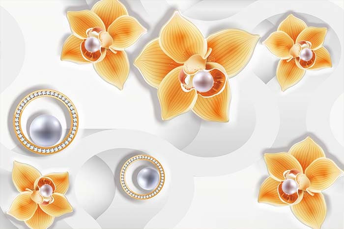 Floral Pearl Blossoms pattern detail