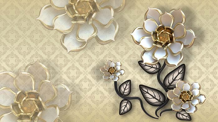 Abstract Florals pattern detail