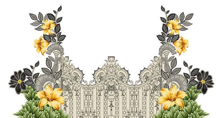 Modern Doodle Pattern Wall Decor Wallpaper pattern detail