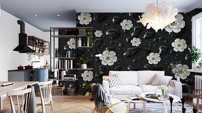 Black Drops shown in a room