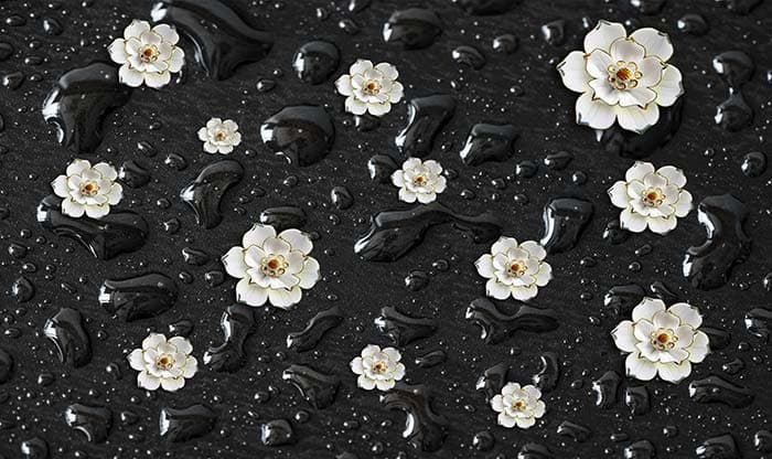 Black Drops pattern detail