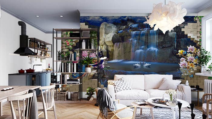 Gentle Stream shown in a room