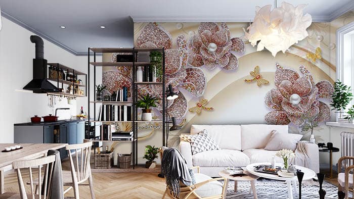 Oyster Flower shown in a room