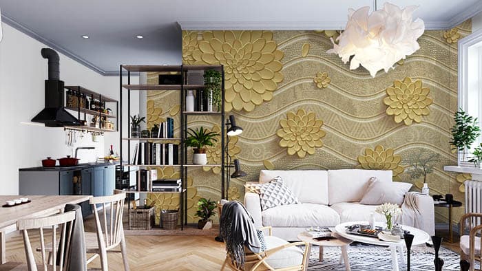 Golden Pattern shown in a room