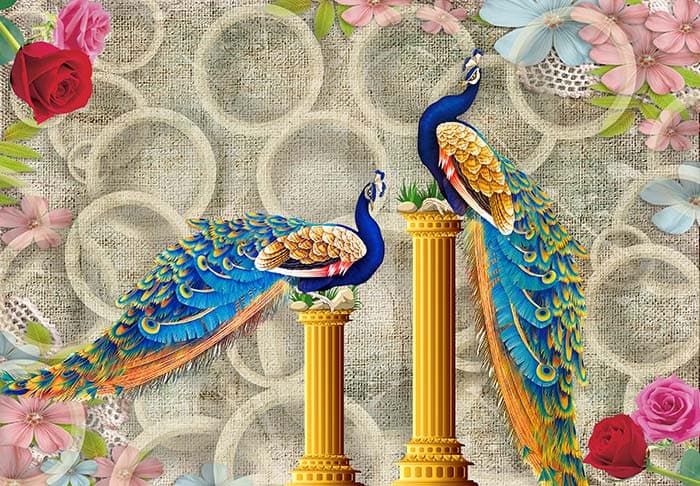 Peacock Tower pattern detail