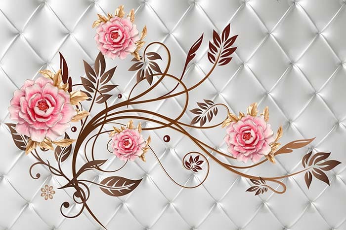 Mattress floral pattern detail