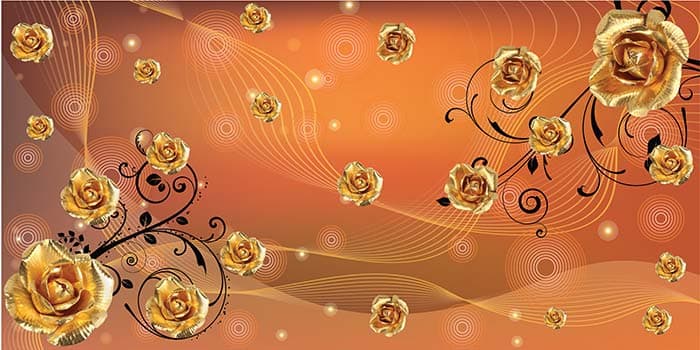 Golden Waves pattern detail