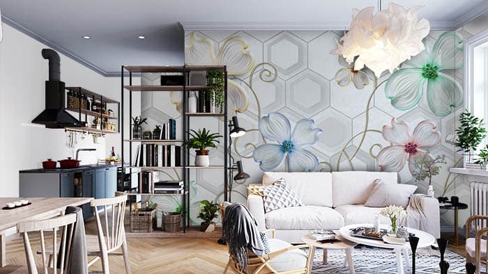 Floral Hives shown in a room