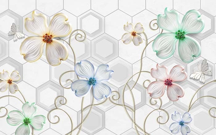 Floral Hives pattern detail