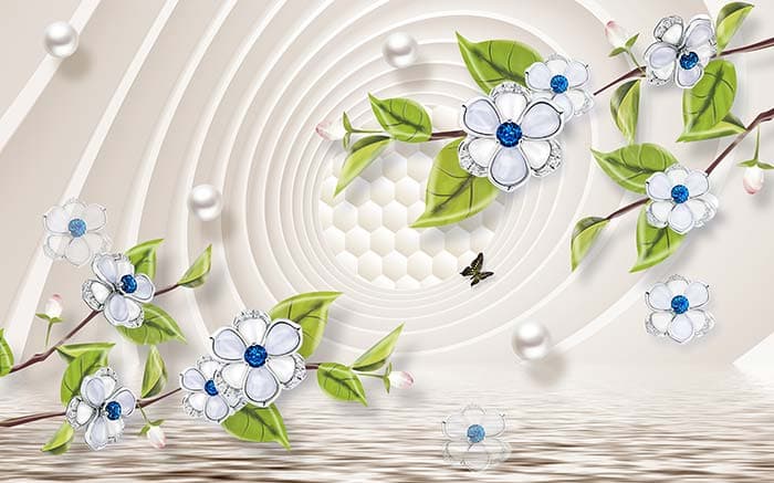 Pearl Florals pattern detail