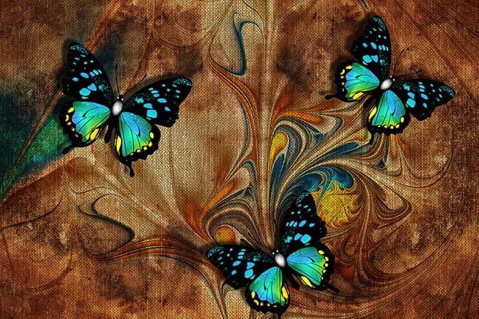 Luxury Butterfly Floral Wall Design wallpaper pattern detail