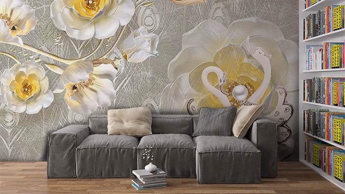 Abstract Floret shown in a room