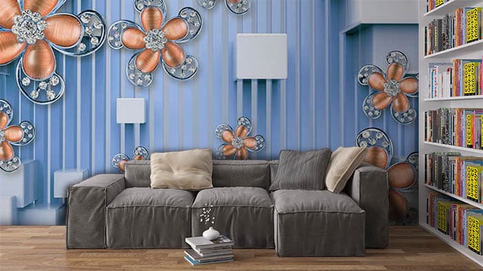 Abstract Floret shown in a room