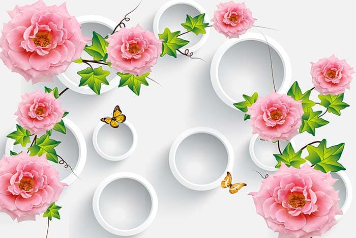 Rosy Rings pattern detail