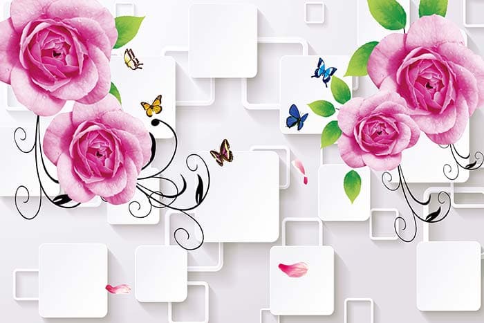 Rosy Shelves pattern detail