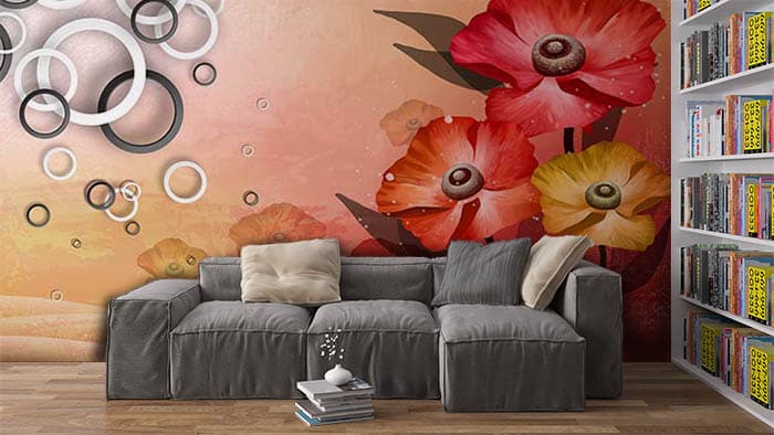 Red Blossom shown in a room