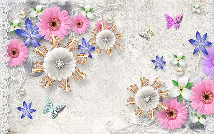 Jewel Blossom pattern detail