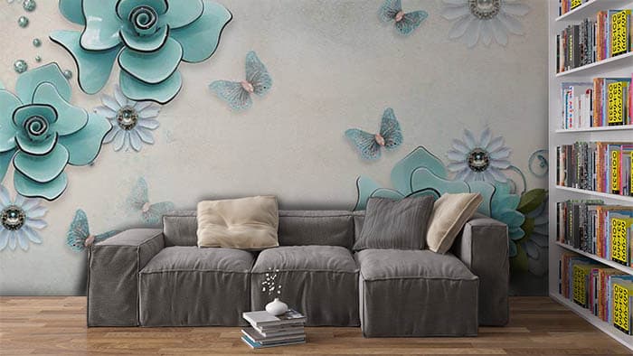 Blue Floret shown in a room