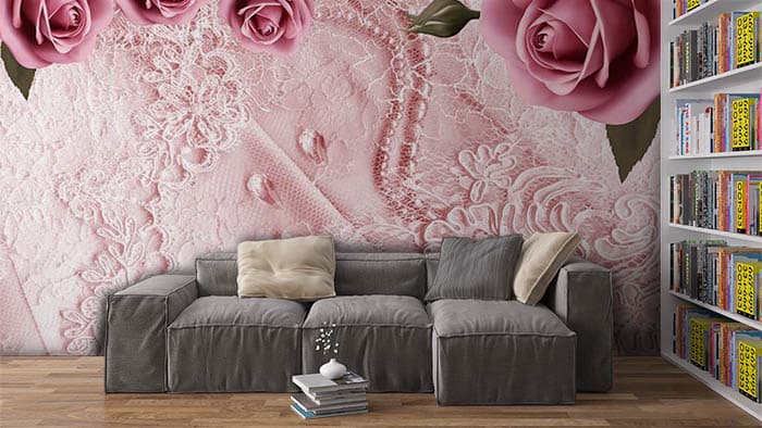 Stylish Pink Floyd Inspired Interior Wallpaper shown in a room