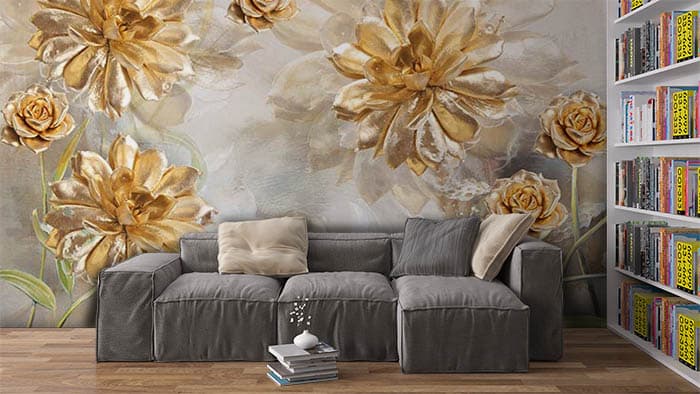 Golden Petals shown in a room