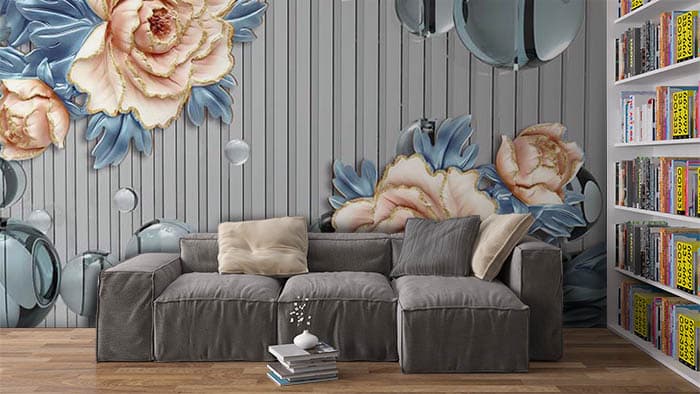 Bubbles and Mirrors shown in a room