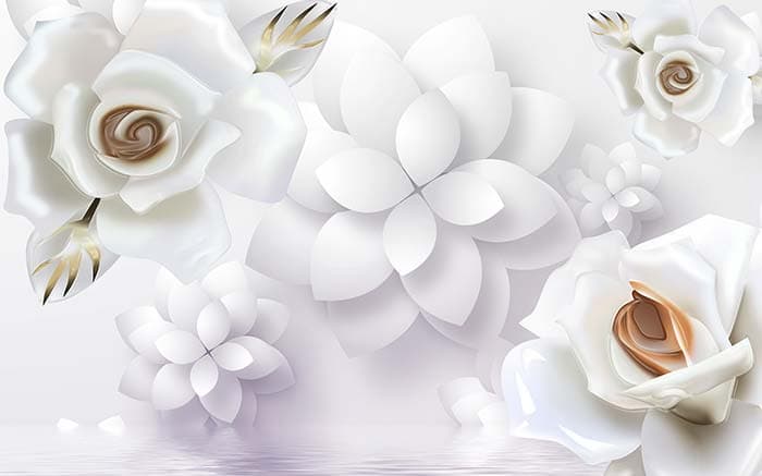 White Floral pattern detail