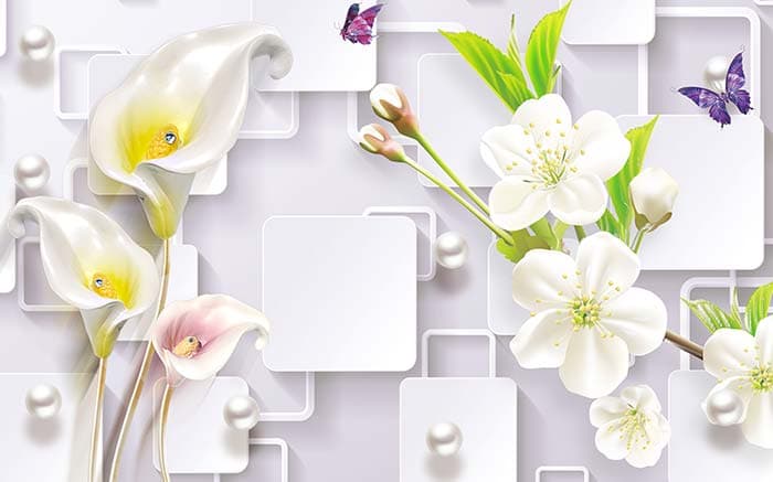 Shelves of Flowers pattern detail