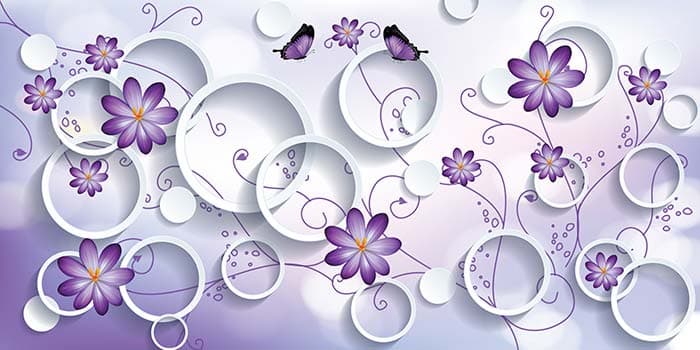 Violet Florets pattern detail