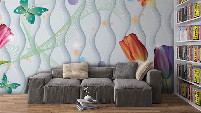 Wavy Moths shown in a room