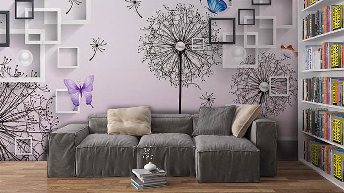 FLoral Shelves shown in a room