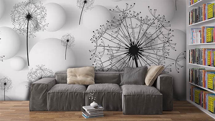 White Floral shown in a room