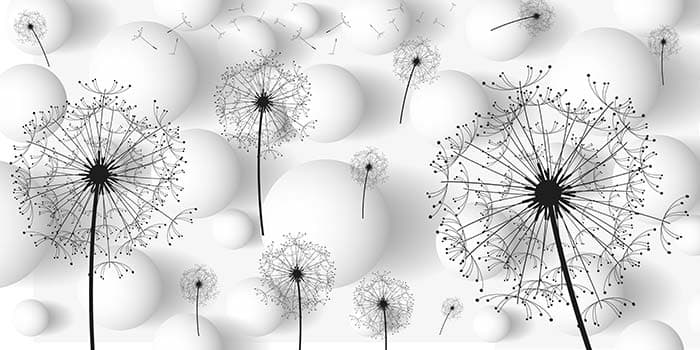 White Floral pattern detail