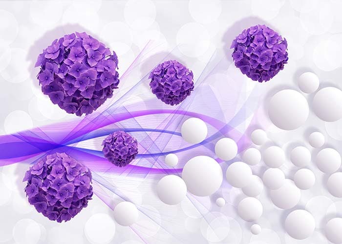 Violet Spheres pattern detail
