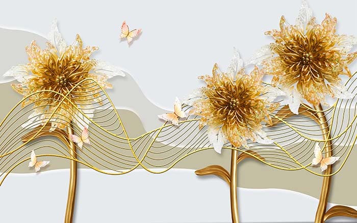 Golden Petals pattern detail