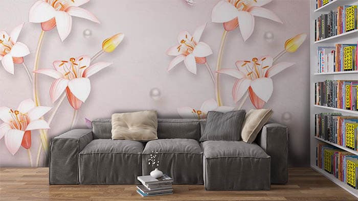 Peach Florets shown in a room