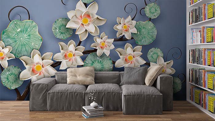Water Blossom shown in a room