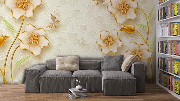 Paper Thin Petals shown in a room