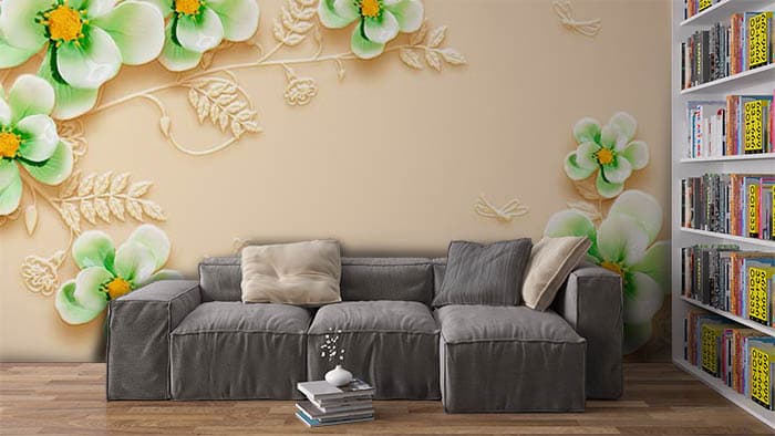Flower and Grains shown in a room