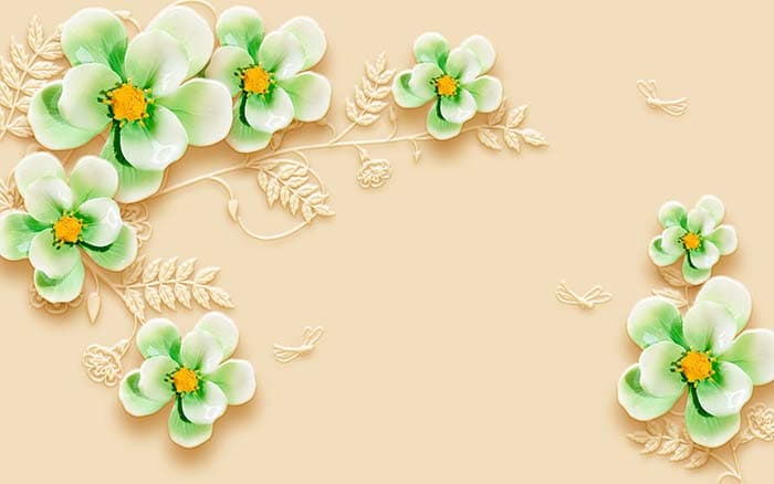 Flower and Grains pattern detail