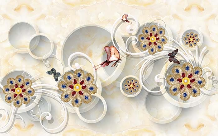 Floral Opal pattern detail