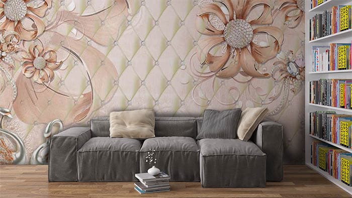 Cushions n Flowers shown in a room