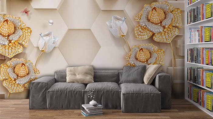 Floral Hives shown in a room