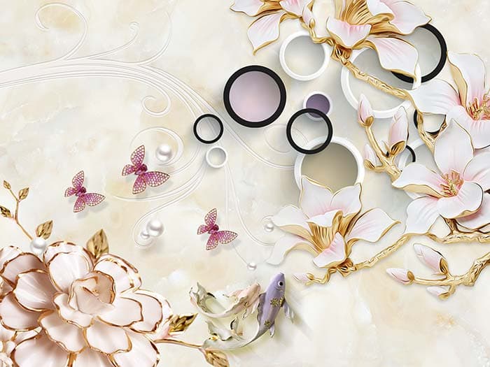 Floral Rings pattern detail