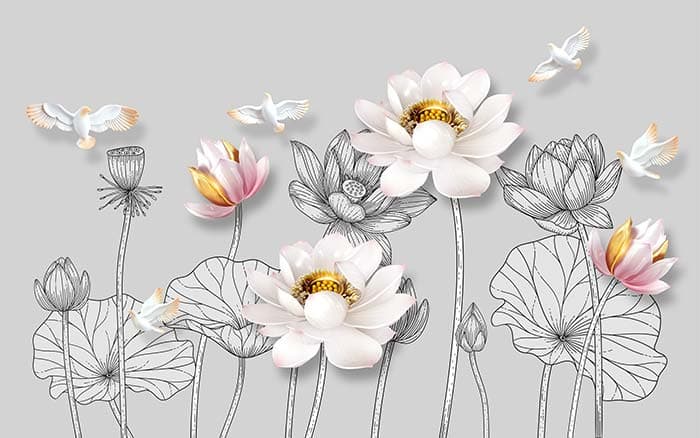Pearl Blooms pattern detail